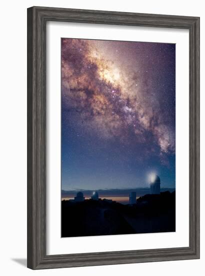 Kitt Peak Observatory And Milky Way-David Nunuk-Framed Photographic Print