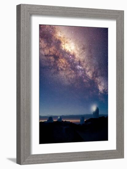 Kitt Peak Observatory And Milky Way-David Nunuk-Framed Photographic Print