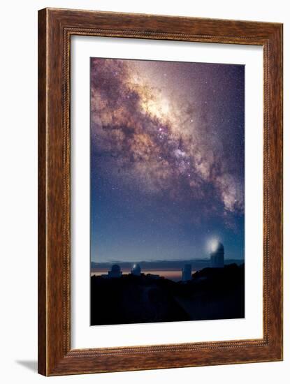 Kitt Peak Observatory And Milky Way-David Nunuk-Framed Photographic Print