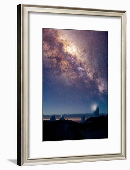 Kitt Peak Observatory And Milky Way-David Nunuk-Framed Photographic Print