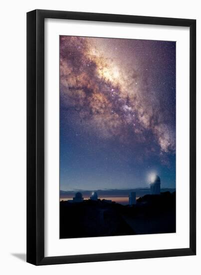 Kitt Peak Observatory And Milky Way-David Nunuk-Framed Photographic Print