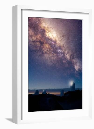 Kitt Peak Observatory And Milky Way-David Nunuk-Framed Photographic Print