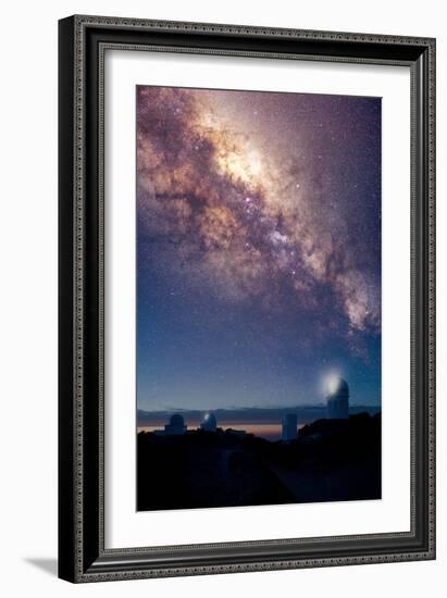 Kitt Peak Observatory And Milky Way-David Nunuk-Framed Photographic Print