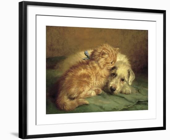 Kitten and Puppy-John Fitz Marshall-Framed Premium Giclee Print