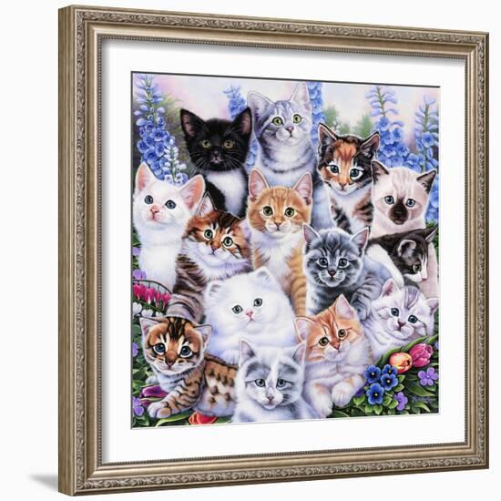 Kitten Collage-Jenny Newland-Framed Giclee Print