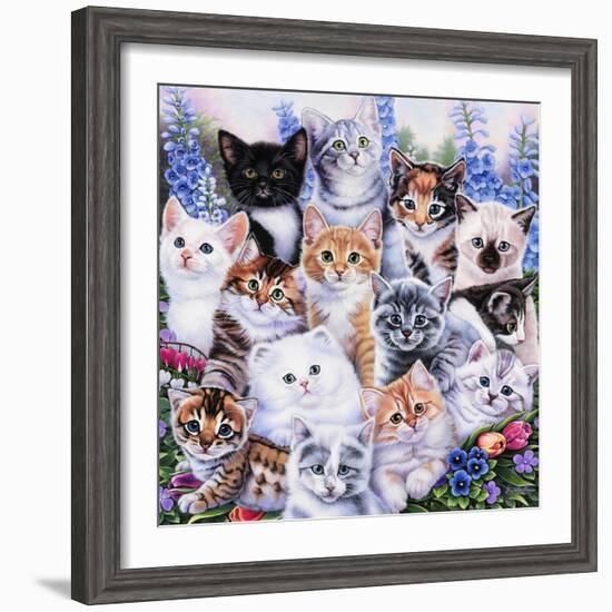 Kitten Collage-Jenny Newland-Framed Giclee Print