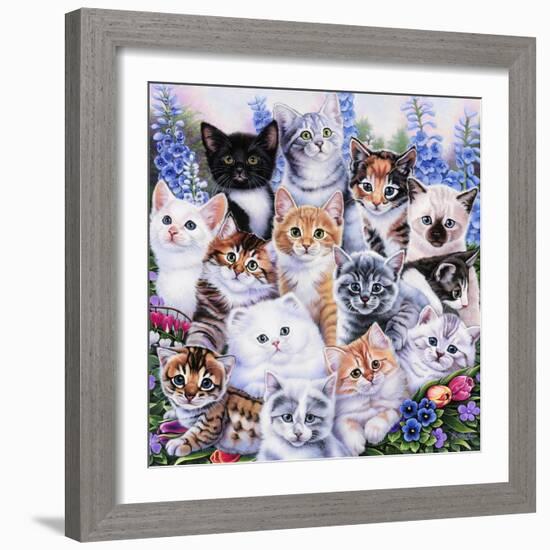 Kitten Collage-Jenny Newland-Framed Giclee Print