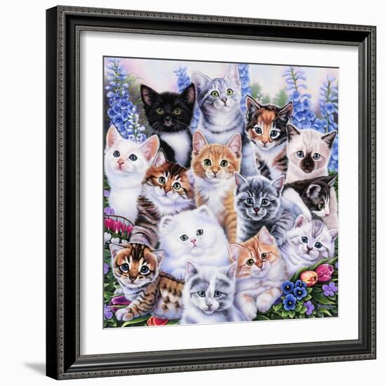 Kitten Collage-Jenny Newland-Framed Giclee Print