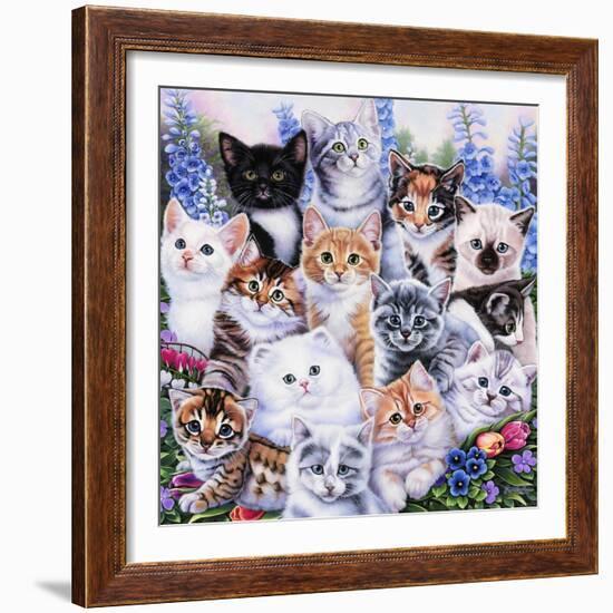 Kitten Collage-Jenny Newland-Framed Giclee Print