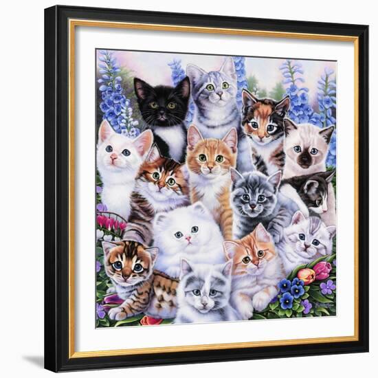 Kitten Collage-Jenny Newland-Framed Giclee Print