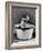 Kitten Emerging from Pot of Milk-Nina Leen-Framed Photographic Print