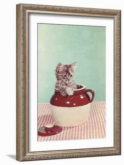 Kitten in a Jug-null-Framed Art Print