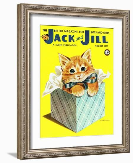 Kitten - Jack and Jill, August 1957-Wilmer Wickham-Framed Giclee Print