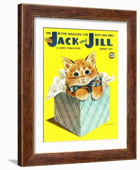 Kitten - Jack and Jill, August 1957-Wilmer Wickham-Framed Giclee Print