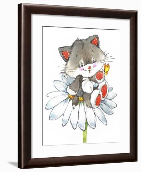 Kitten on a Flower-ZPR Int’L-Framed Giclee Print