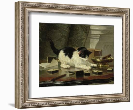 Kitten's Game, Ca 1860-1870-Henriëtte Ronner-Knip-Framed Giclee Print