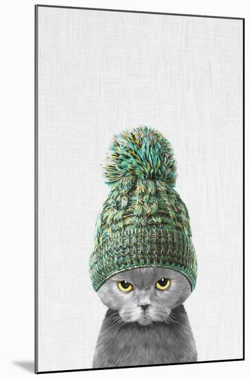 Kitten Wearing a Hat-Tai Prints-Mounted Art Print