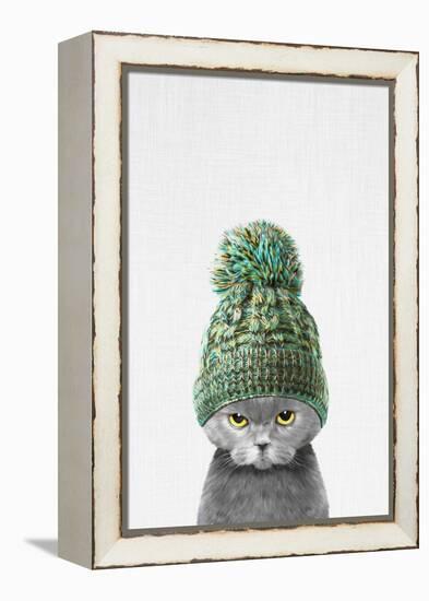 Kitten Wearing a Hat-Tai Prints-Framed Stretched Canvas