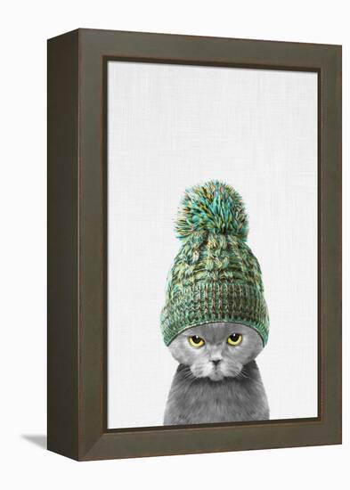 Kitten Wearing a Hat-Tai Prints-Framed Stretched Canvas