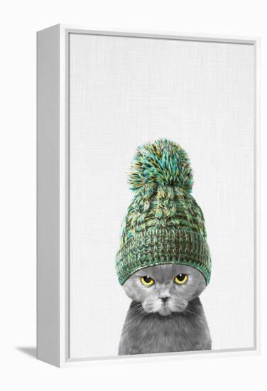 Kitten Wearing a Hat-Tai Prints-Framed Stretched Canvas