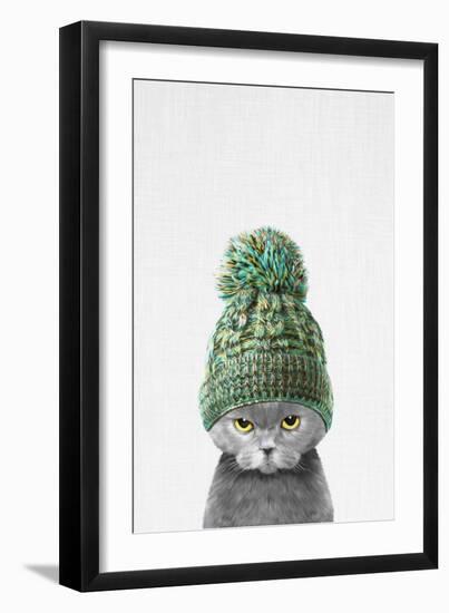 Kitten Wearing a Hat-Tai Prints-Framed Art Print