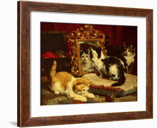 Kittens, 1893-Charles Van Den Eycken-Framed Art Print