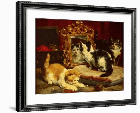 Kittens, 1893-Charles Van Den Eycken-Framed Art Print