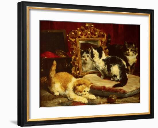 Kittens, 1893-Charles Van Den Eycken-Framed Art Print