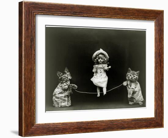 Kittens and a Doll Skipping, 1891-null-Framed Giclee Print