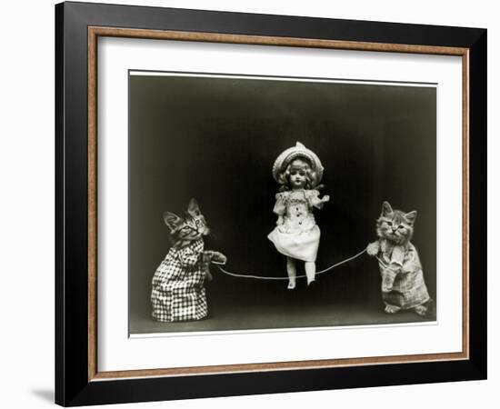 Kittens and a Doll Skipping, 1891-null-Framed Giclee Print