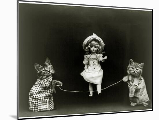 Kittens and a Doll Skipping, 1891-null-Mounted Giclee Print