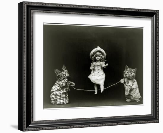 Kittens and a Doll Skipping, 1891-null-Framed Giclee Print