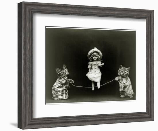 Kittens and a Doll Skipping, 1891-null-Framed Giclee Print