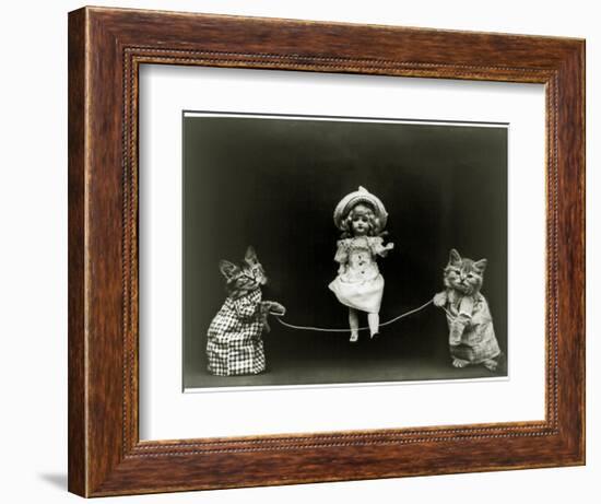 Kittens and a Doll Skipping, 1891-null-Framed Giclee Print