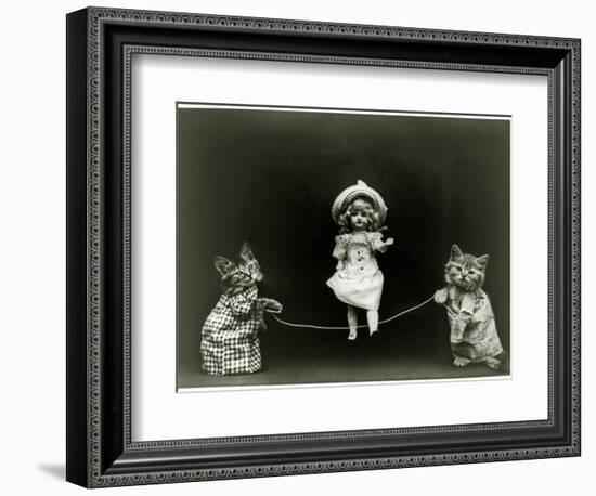 Kittens and a Doll Skipping, 1891-null-Framed Giclee Print