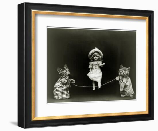 Kittens and a Doll Skipping, 1891-null-Framed Giclee Print