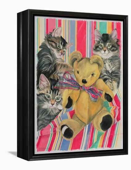 Kittens and Teddy-Anne Robinson-Framed Premier Image Canvas