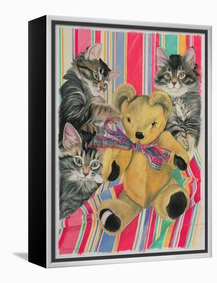 Kittens and Teddy-Anne Robinson-Framed Premier Image Canvas