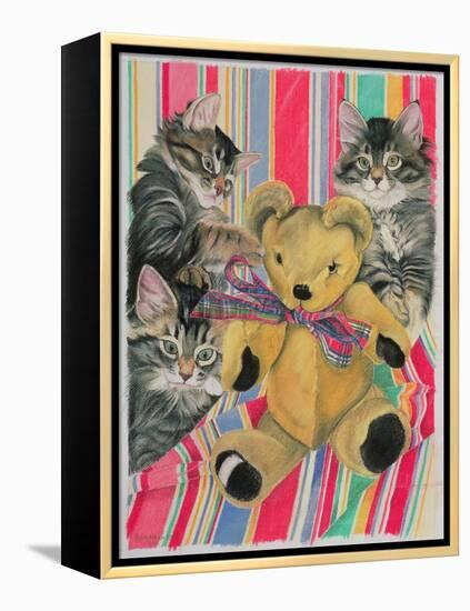 Kittens and Teddy-Anne Robinson-Framed Premier Image Canvas