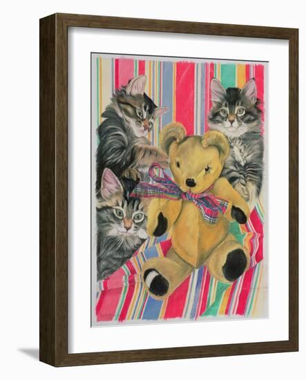 Kittens and Teddy-Anne Robinson-Framed Giclee Print