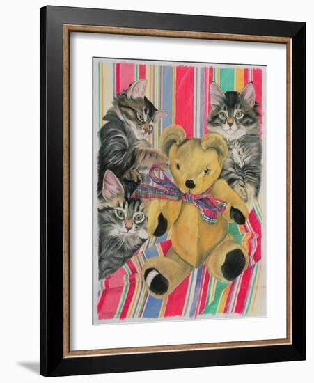 Kittens and Teddy-Anne Robinson-Framed Giclee Print