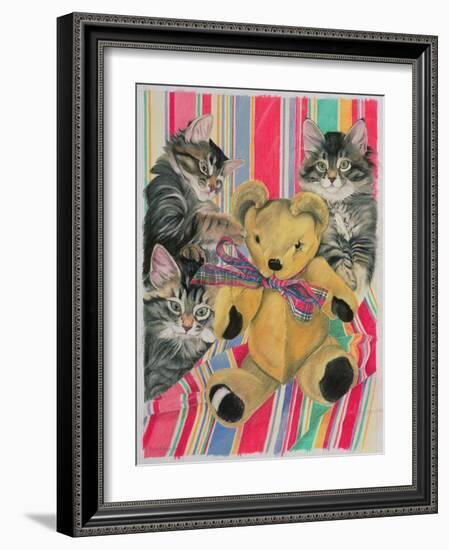 Kittens and Teddy-Anne Robinson-Framed Giclee Print