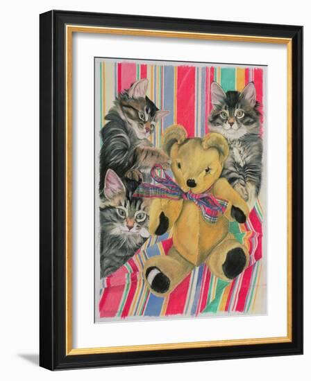 Kittens and Teddy-Anne Robinson-Framed Giclee Print