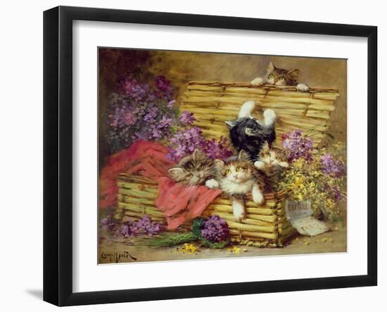 Kittens at Play-Leon-charles Huber-Framed Giclee Print