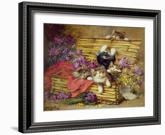 Kittens at Play-Leon-charles Huber-Framed Giclee Print