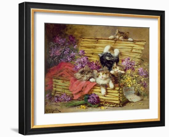 Kittens at Play-Leon-charles Huber-Framed Giclee Print