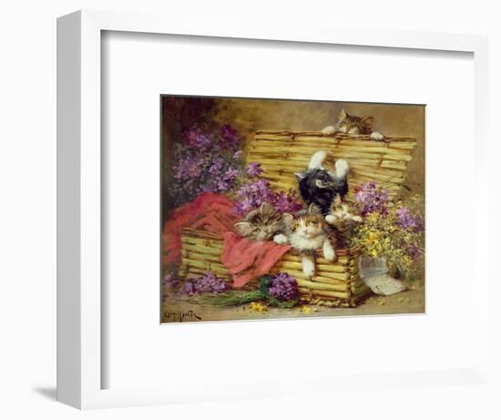 Kittens at Play-Leon-charles Huber-Framed Premium Giclee Print