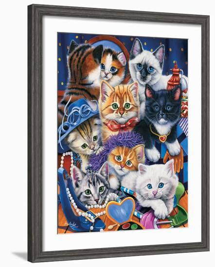 Kittens in Closet-Jenny Newland-Framed Giclee Print