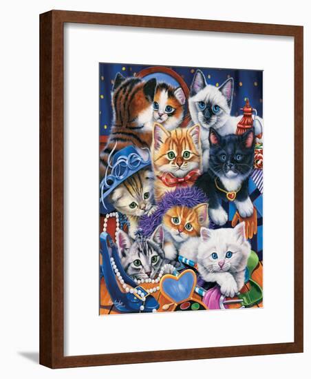 Kittens in Closet-Jenny Newland-Framed Giclee Print