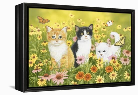 Kittens in the Garden-William Vanderdasson-Framed Premier Image Canvas